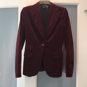 Velvet maroon blazer